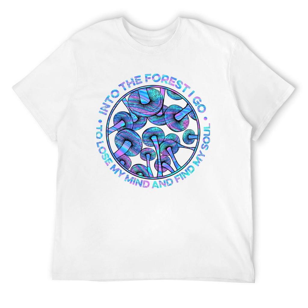 Mushroom Into the forest i go To lose my mind and find my soul T-Shirt cute tops boys animal print plain customs t shirts men