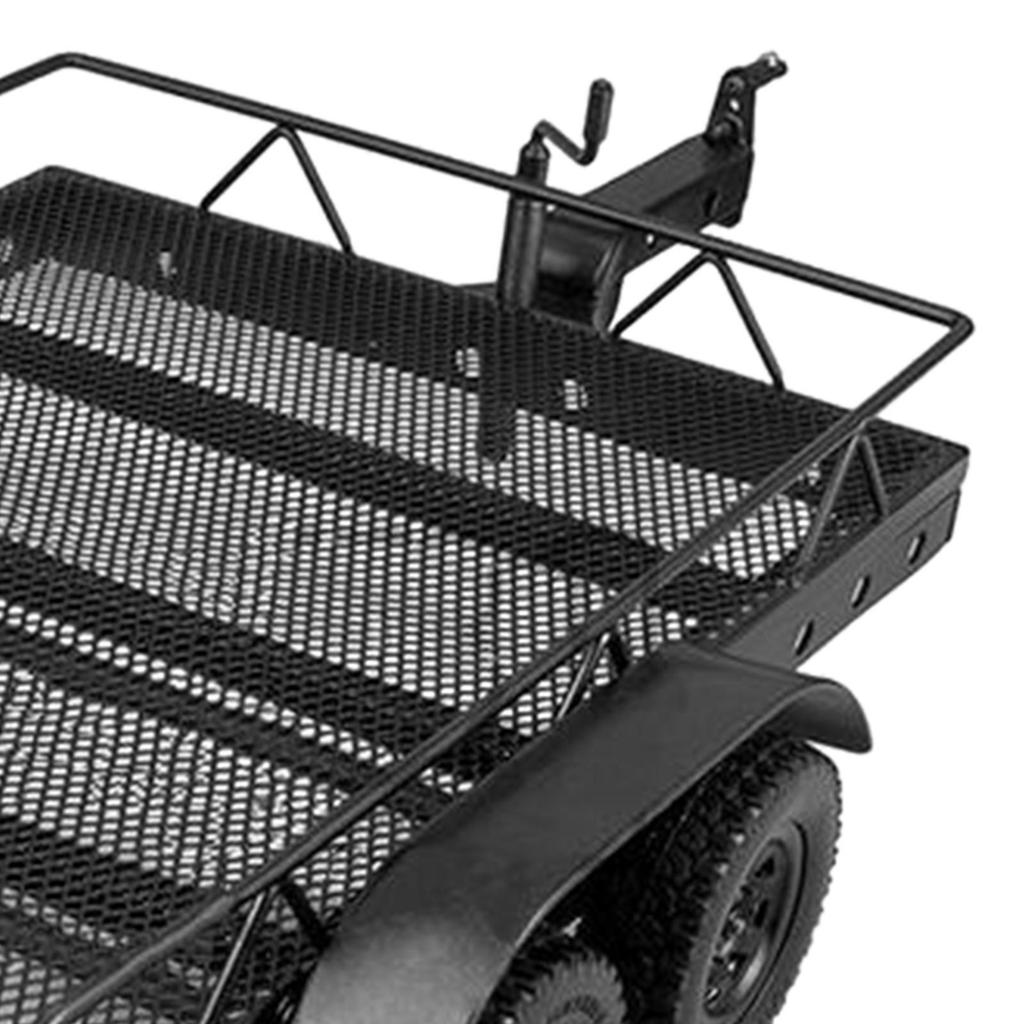 1/10 RC Trailer RC Car Cargo Carrier for Axial SCX10 D90 RC Car Model Capra Cars Trailer Heavy Duty Truck RC Car Accessories