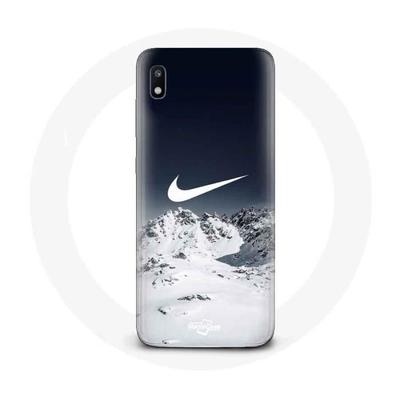 Чехол для Samsung Galaxy A10 Логотип Nike Снег Зима