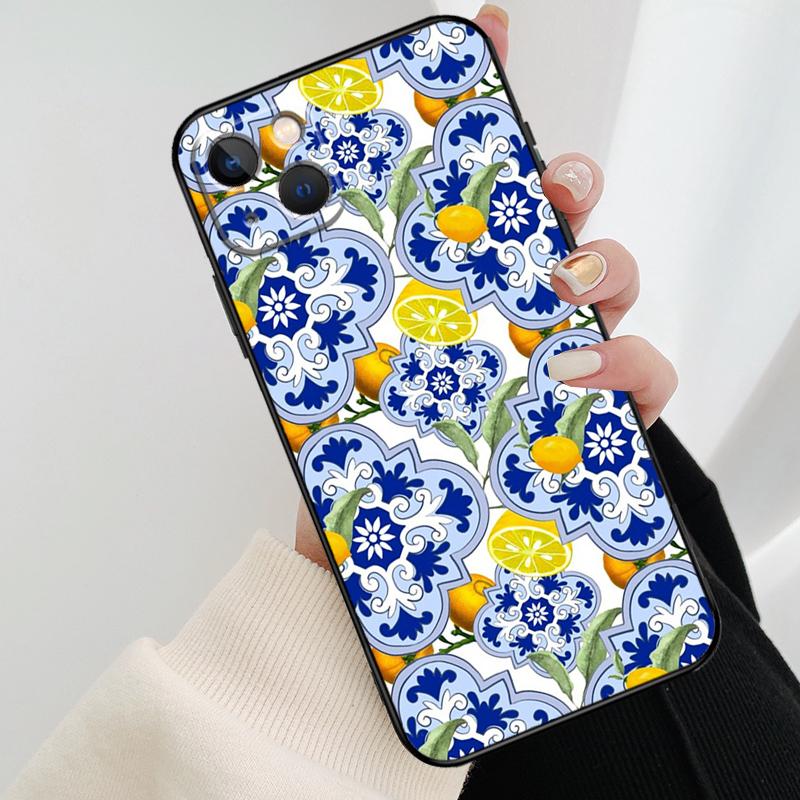 Средиземноморский Лимон Чехол для Телефона Для iPhone 17 Pro Max 14 13 12 11 15 16 Pro Max mini 16 15 Plus 16e 17 Air Cover