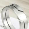 Кольцо для пары, классическое геометрическое глянцевое декоративное универсальное ювелирное изделие, подарок из нержавеющей стали для мужчин и женщин