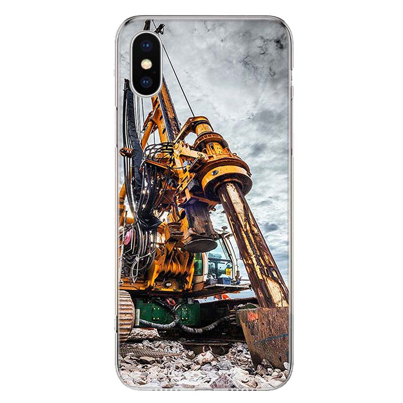 Чехол для телефона «Экскаваторная техника, бульдозер, человек» для Apple iPhone 11 12 13 14 Pro 7 XR X XS Max 6 6S 8 Plus + Mini 5 SE