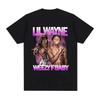Футболка рэпера Lil Wayne Weezy F Baby Графические футболки Унисекс Женские Винтажные Панк Короткий рукав Оверсайз Футболка Хип-хоп Уличная одежда