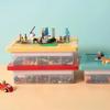 Clear Children's Toy Organizer 2 Layers Particle Holder Building Blocks Storage Box  for Kids
