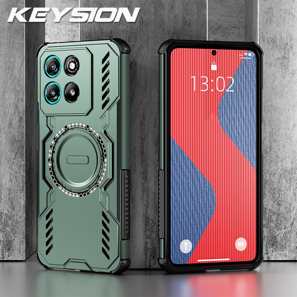 KEYSION Термозащитный чехол для Motorola G86 5G G57 G67 Power Магнитное охлаждение Ударопрочный чехол для телефона для MOTO G100 G15 G75 5G