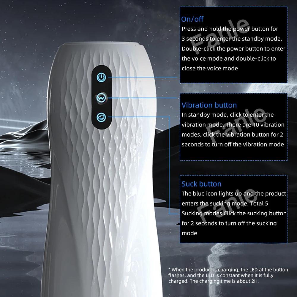 Новый автоматический мужской вибрационный мастурбатор для сосания, минетная машина, нагревательная мастурбационная чашка, вагинальные секс-игрушки для мужчин, товары для взрослых