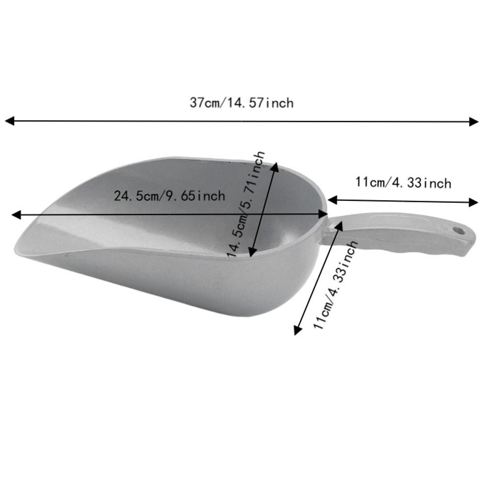 Erosion Resistant Grain Scoop Shovel Silver Multipurpose Feed Scoop Pet Food Scoop Poultry Feed