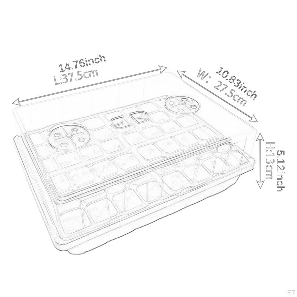 Поддон для проращивания семян, простой в использовании, с вентилируемой крышкой, выращивание рассады