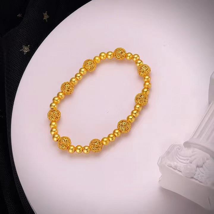 Ретро китайский филигранный браслет с гортензиями: Элегантный песочно-золотой цветочный шар Женские украшения