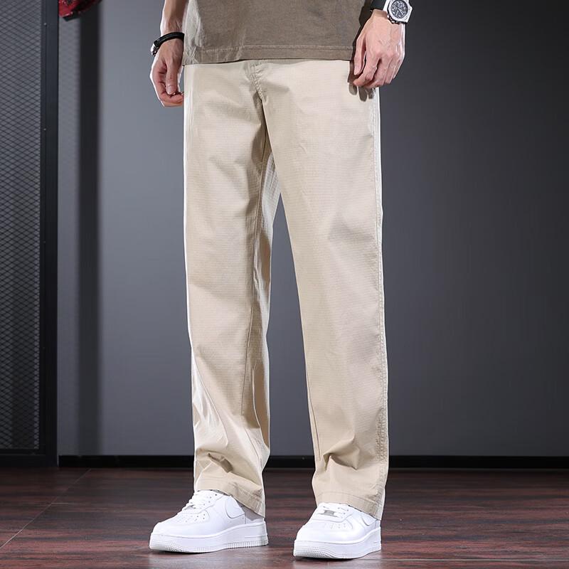 Мужские летние брюки Jie Leinong в стиле business casual прямого кроя