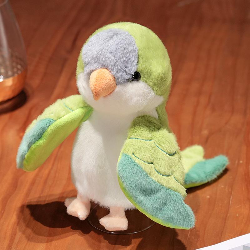 Cute Simulated Parrot Hand Puppet Doll Bird Plush Toy Doll Children Comfort Doll Interactive Game Gift