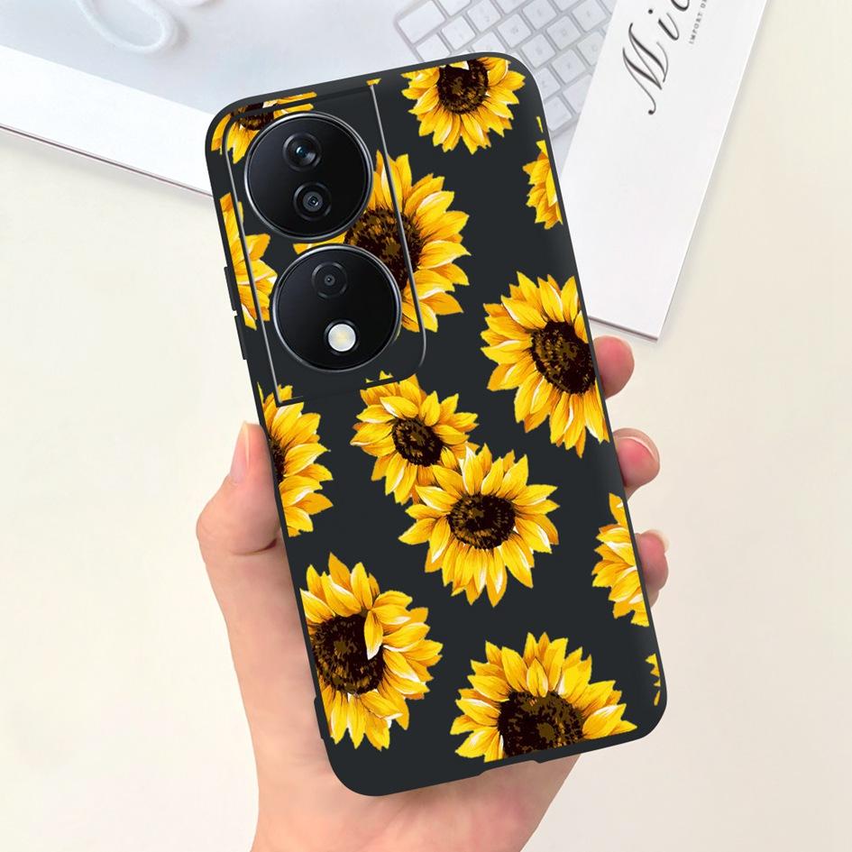For Honor X7b Case CLK-LX1 CLK-LX2 CLK-LX3 Protective Cover Cute Astronaut Daisy Soft Silicone Funda For HonorX7b X 7B 5G Bumper