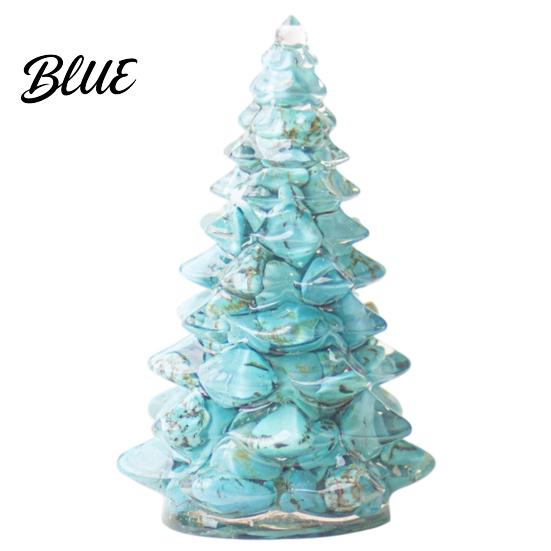 Sophisticated Room Ornament Resin Christmas Tree Figurine, Crystal Desktop Ornament, Modern Art Miniature Holiday Decoration for Home Office,
