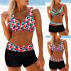 2024 Новый женский комплект из двух частей бикини, сексуальный пляжный купальник, модный комплект бикини с принтом, женский летний модный купальник-бикини для плавания
