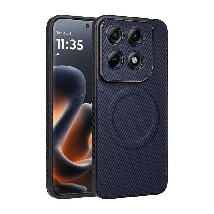 Precise-Cutout Carbon-Fiber-Texture Vegan-Leather Phone Case For Motorola Edge 50 Fusion 5G, PU TPU Anti-Scratch Lightweight Protective Cover
