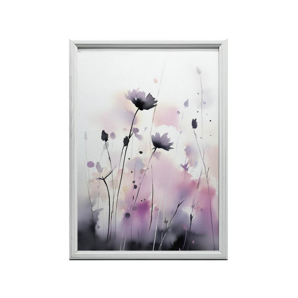 Fioletowa Łąka W Pełnym Rozkwicie Fioletowa Łąka W Pełnym Rozkwicie, 30X40 Cm, Rama Aluminiowa Złota, Papier Matowy 230 Gsm