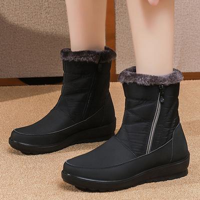 Модные зимние ботинки для женщин Новые женские туфли на платформе Slip On Повседневная женская обувь Ботильоны Водонепроницаемые мягкие ботинки Mujer Зимняя обувь для женщин