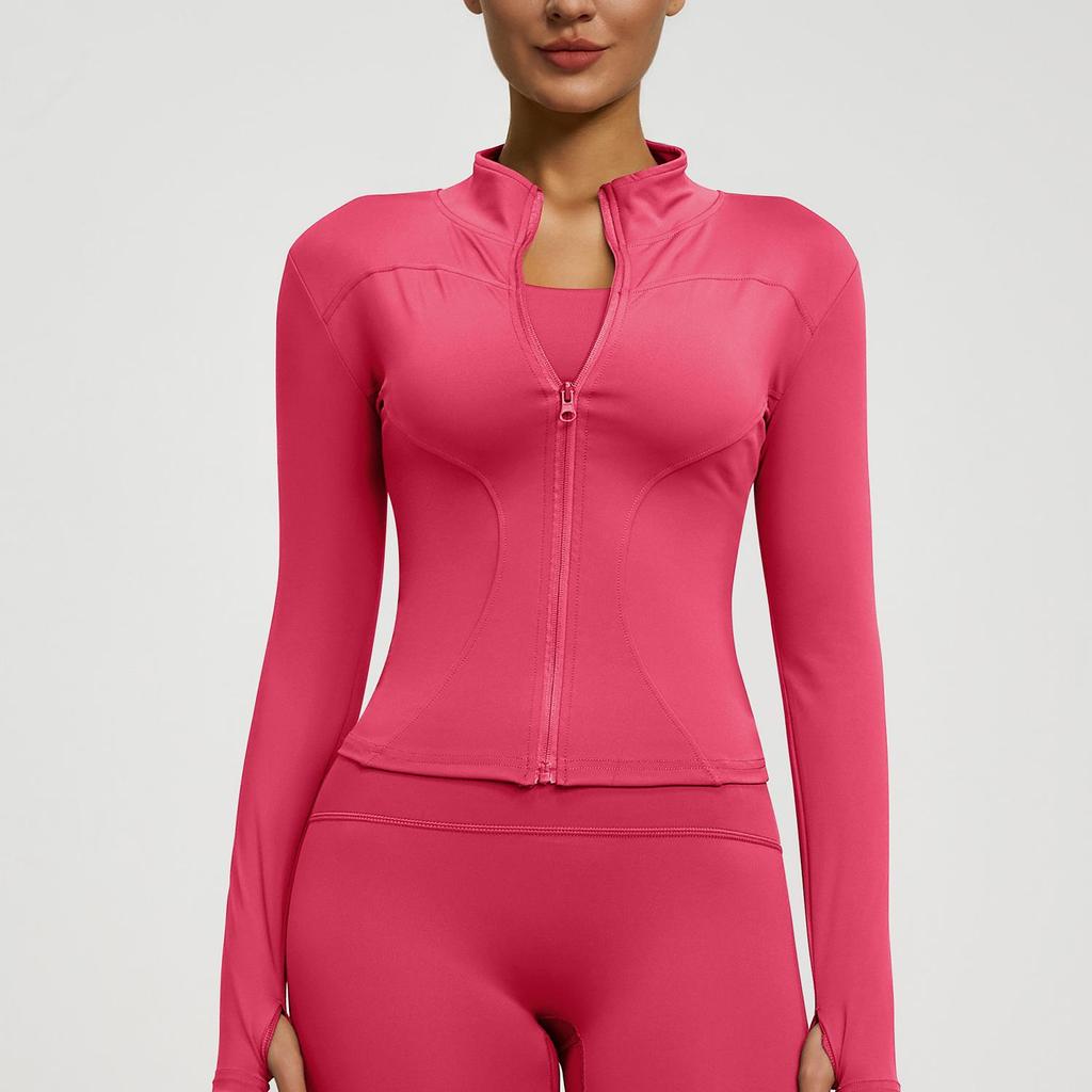 Женская куртка для йоги на открытом воздухе — телесного цвета, дышащая, облегающая, для занятий пересеченной местностью