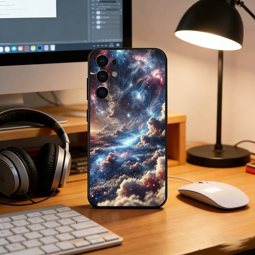 Чехол для телефона "Галактическая Вселенная" для Samsung S25, S24, S21, S22, S23, S30, Ultra, S20, Plus, Fe, Lite, Note, 10, Черный чехол
