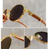 Fashion Small Frame Vintage Round Sunglasses Classic Luxury Oval Sun Glasses Trendy UV400 Shades for Women & Men
