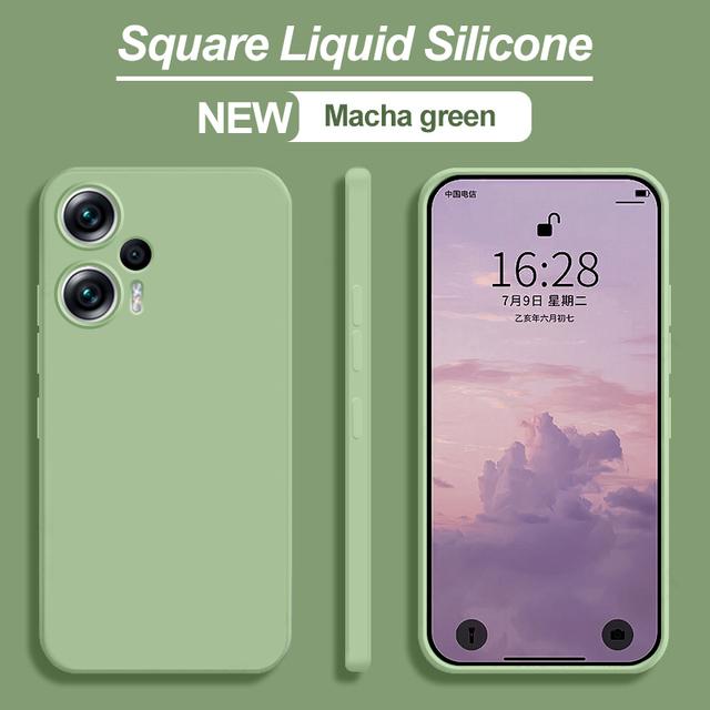 Poco F5 Pocof5 Чехол квадратный жидкий силиконовый мягкий чехол для Xiaomi Poco F5 F 5 Pocof5 F5Чехол для телефона с полной защитой Poco F5