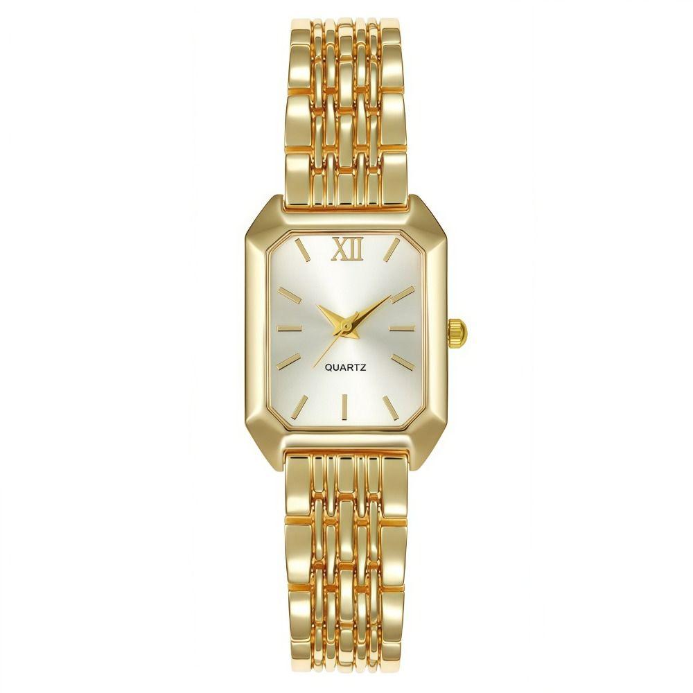 Square Dial Rhinestone Quartz Watch Slim Strap Rhinestone Watch Women Quartz Watch Casual Wear