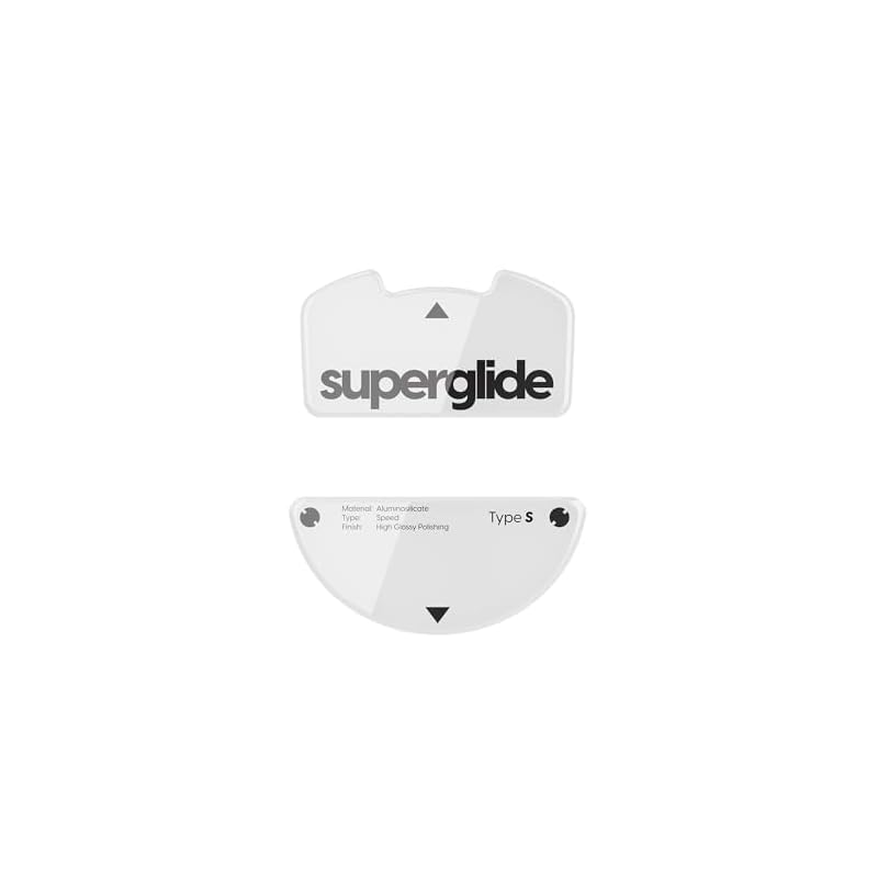 Superglide2 (Тип S) Ножки для мыши Razer Viper V3 Pro [Материал: Закаленное стекло, Закругленные края, Высокая прочность, Сверхнизкое трение, Супер гладкие] -