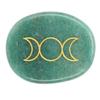 Worry Stone Nature Jadestone Massage Pressure Relief Pocket Calming Stone for Study Work Life Green