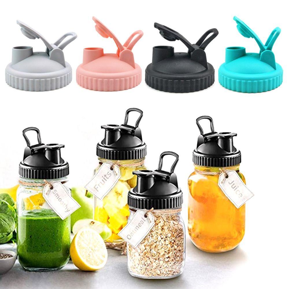 For Wide Mouth Jar Kitchen Tool 86mm 70mm Mason Jar Lid Spout Lid Seal Bottle Cover with Pou R Hole