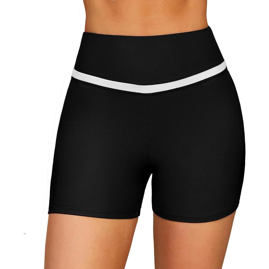 CHARMLEAKS Женские шорты для плавания. Шорты для плавания с высокой талией и карманами. Низ танкини.