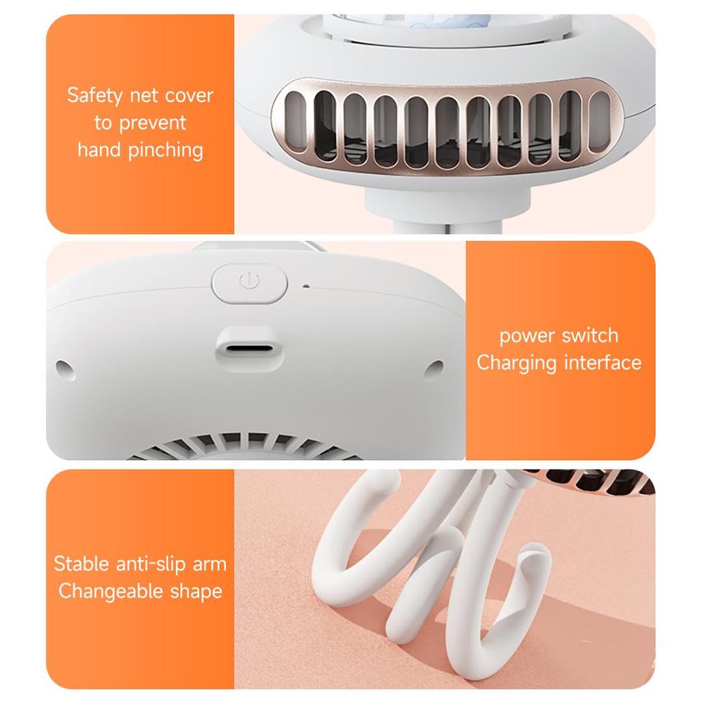 Вентилятор для коляски 3Life, зажим для штатива, вентилятор, 4 скорости, вращающийся ручной вентилятор для автомобильного сиденья, детской кроватки, велосипедной беговой дорожки