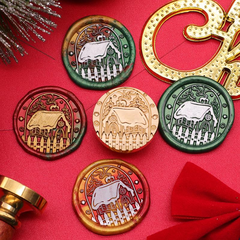 Рождественская восковая печать штамп старинная запечатывающая головка штампа для рождественской упаковки подарков открытки DIY скрапбукинг конверты приглашения