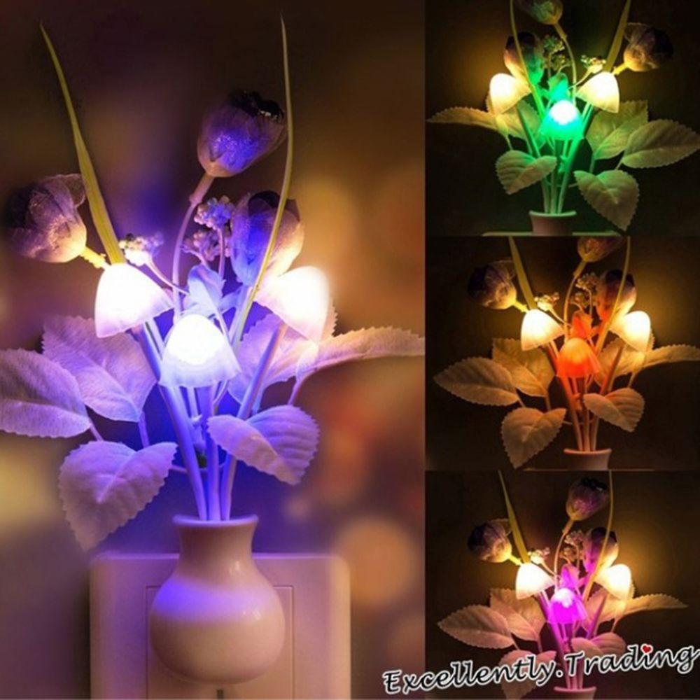 Fashion Sensation LED Colorful Home Decor Night Light Color Changing Flowers Romantic