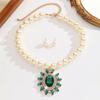 Luxury Necklace Earrings Set Rhinestone Inlaid Women Jewelry Set  Bridal