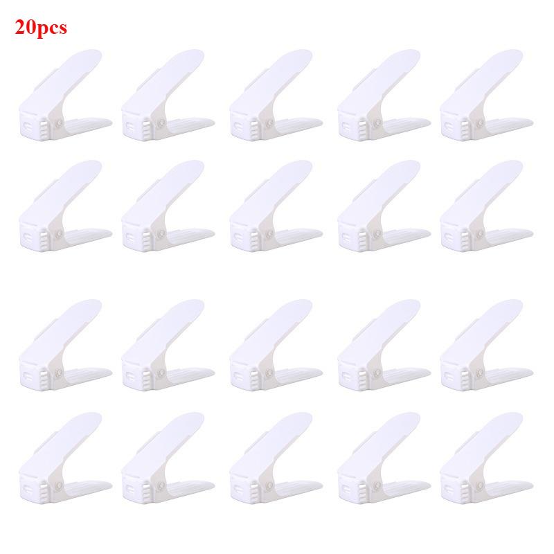 20/40pcs Adjustable Plastic Shoe Rack - Space-Saving Organizer for Hallway, Corridor, Living Room - Shoe Storage Solution |