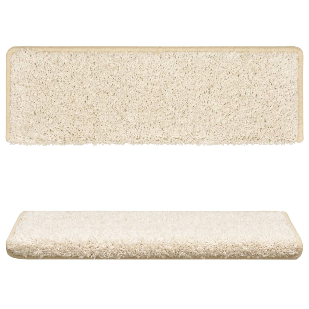 Stair Treads 15 pcs 65 x 21 x 4 cm White Rectangular Edge