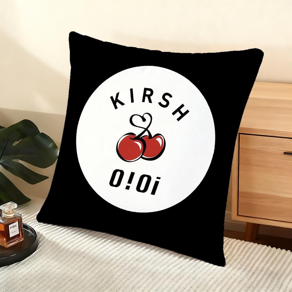 Бренд K-Kirsh Чехол для подушки-кушона Вишня Мягкий коротковорсовый чехол для подушки Гладкая уютная текстура Эстетичный чехол для подушки Декор для дома