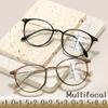 Fashion Bifocal Mutifocal Reading Glasses Unisex Vintage Near Far Progressive Eyeglasses Luxury Presbyopia Eyewear for Men Women +4.0