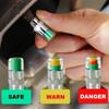 4pcs Tire Detector Car Tire Pressure Indicator Alert Monitoring Valve Cap Sensor External Valve Detection Gauge Indicator