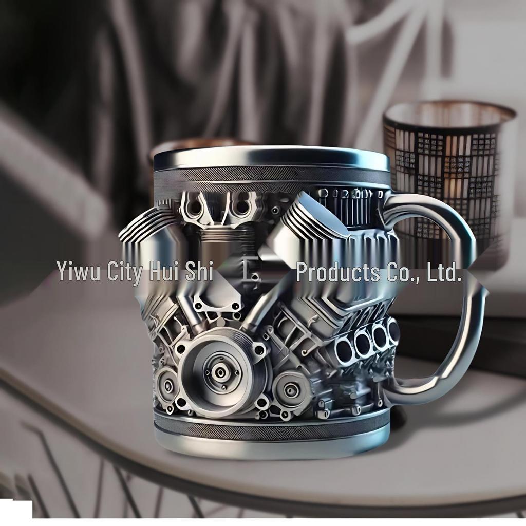 High-End Resin V8 Engine Mug Ornament