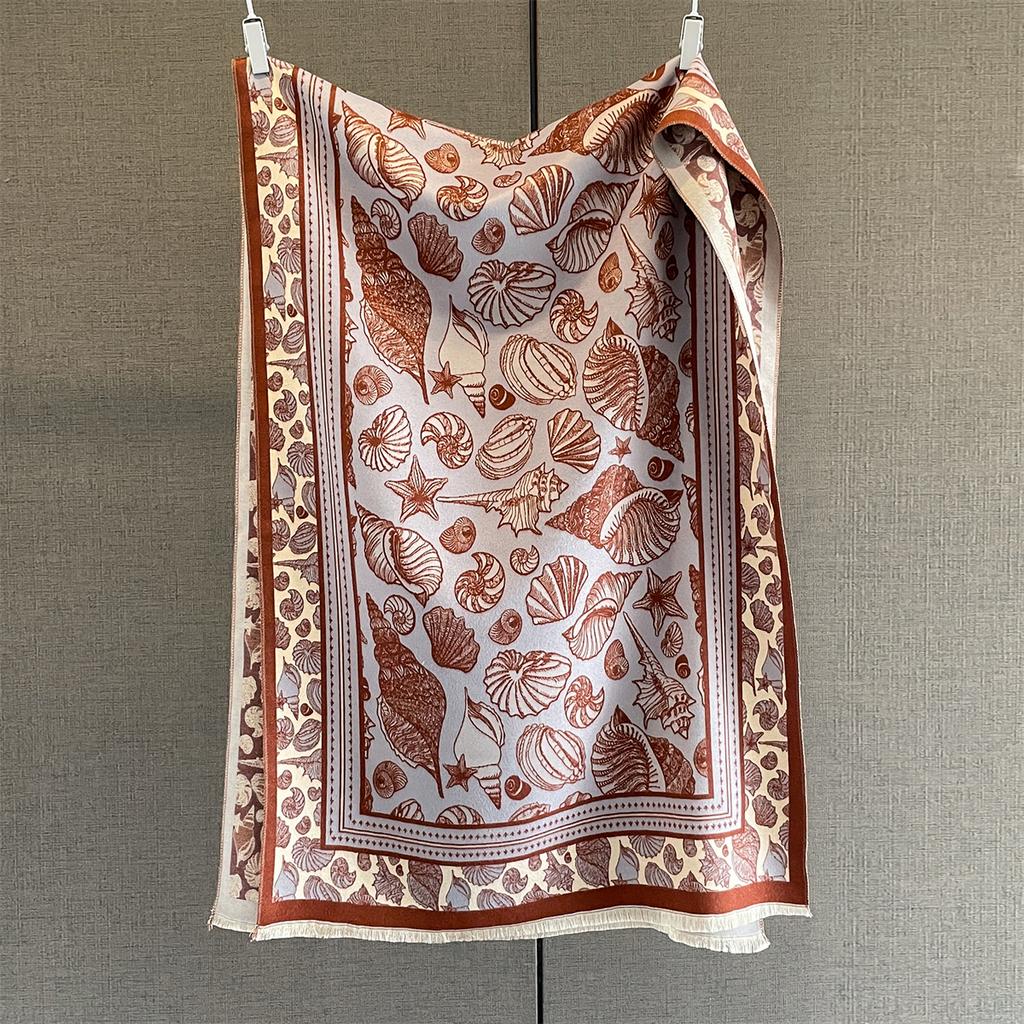 Luxury 63*185cm Warm Scarf For Women Tassel Shawl Imitation Cashmere Pashmina Warps Autumn/Winter Coldproof Windproof Blanket