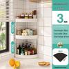 Zhaoran 3-ярусная полукруглая кухонная угловая полка без сверления