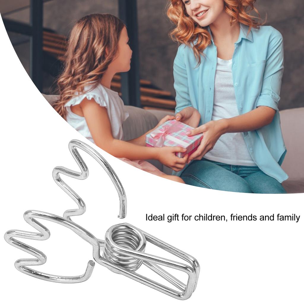 100Pcs Paper Clamps Metal Hollow Strong Clamping Force Crown Shape Tail Clips for School Home