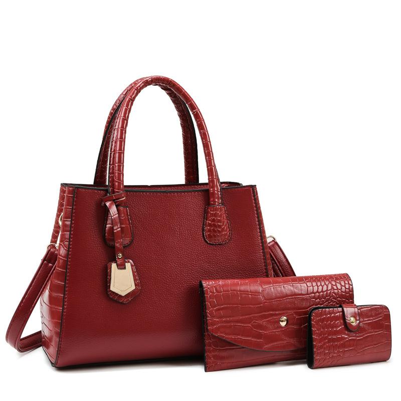 Новая европейская и американская ретро женская сумка на одно плечо серебристая ручная сумка из трех частей для матери и ребенка женская сумка