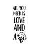 Darling Souvenir All You Need Is Love And A Dog Burlap Print Dog Face Decor Pet Lovers Gift Idea-Burlap Print Only