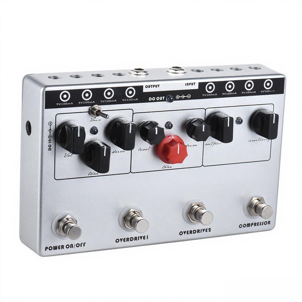 Electric Guitar Combined Effect 3 Effects Compressor + Tube Overdrive + Ultimate Overdrive + 8 Isolated DC 9V Power Supply Outputs