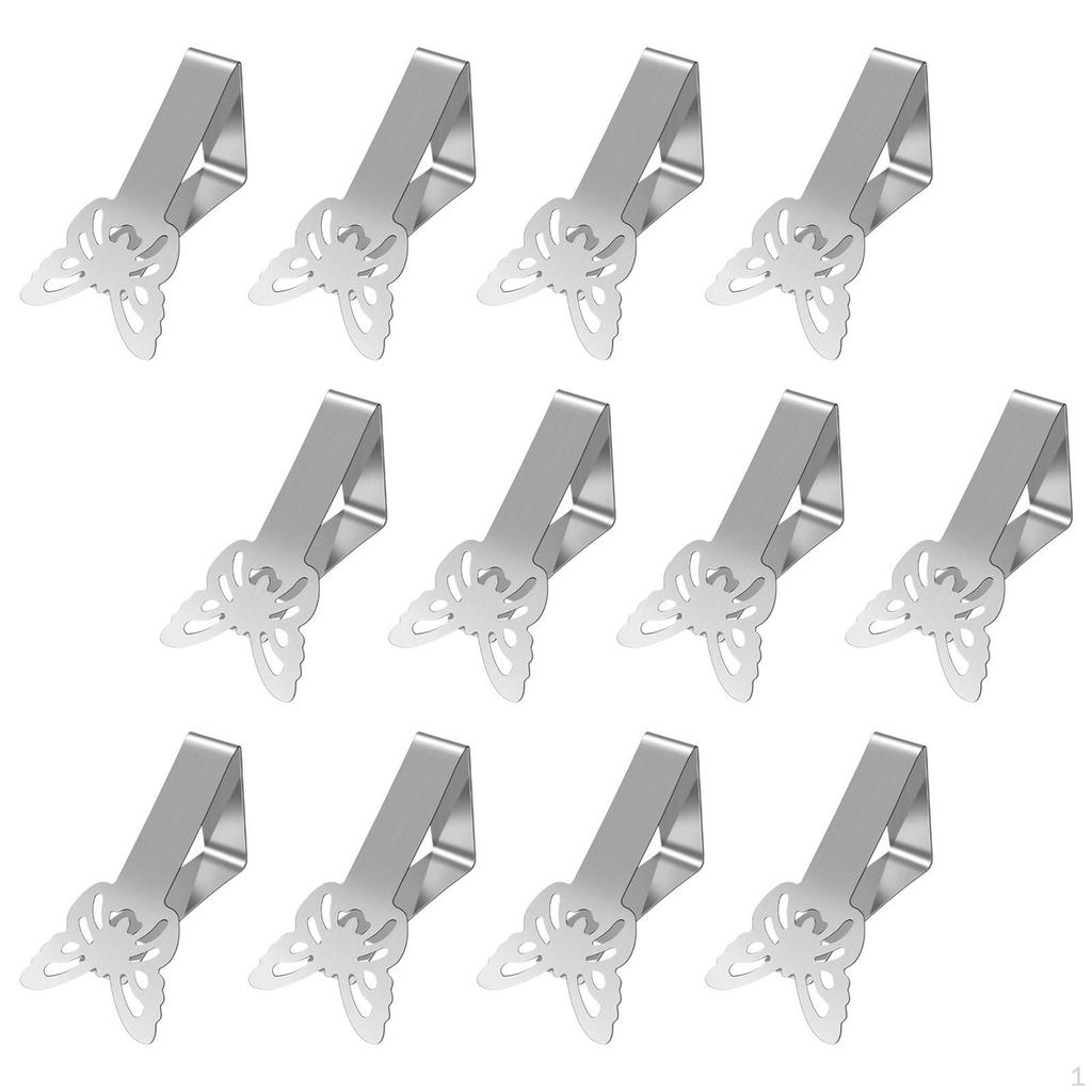 12 Pieces Picnic Tablecloth Clips Table Cloth Holders Premium Cover Clamps for Dining