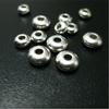 100pcs/set Round Silver Stainless Steel Bracelet Components Spacer Beads Jewelry Making DIY Tool