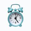 Мини-металлический маленький будильник креативный синий кварцевый круглый будильник портативный настольный декор украшение для дома