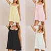 Полиэстеровое летнее пляжное платье для женщин с кружевной оборкой и завязками в отпускном стиле